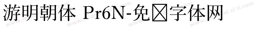 游明朝体 Pr6N字体转换